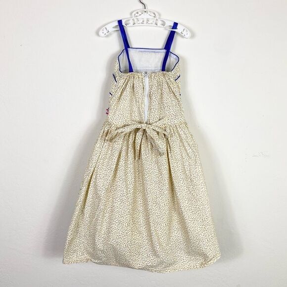 Shrawanti Girl’s Yellow & Blue Floral Long Dress - Picture 2 of 6